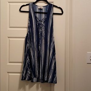 Mumu lace up tunic dress